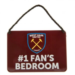 West Ham United FC No.1 Fans Bedroom Plaque