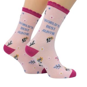 World's Best Auntie Socks - Size 4 - 8