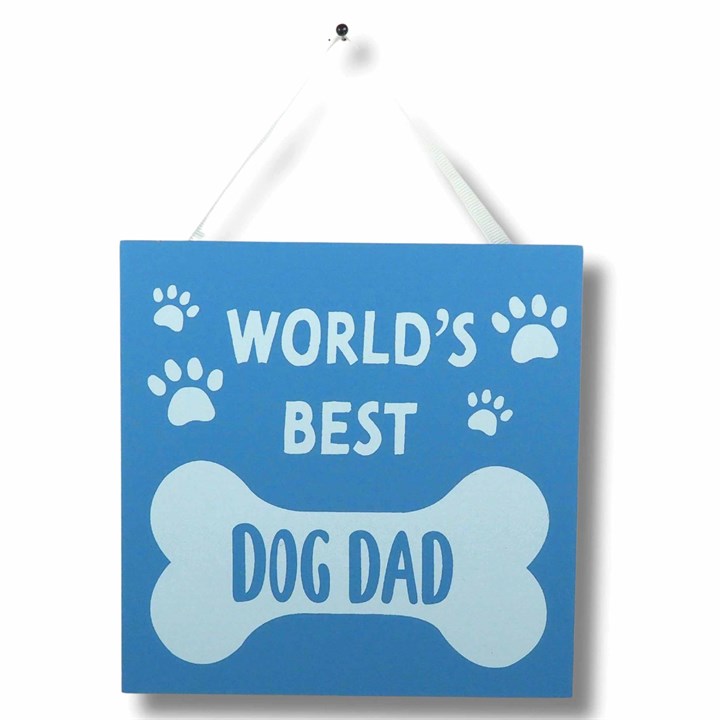 World's Best Dog Dad - Hanging Plaque